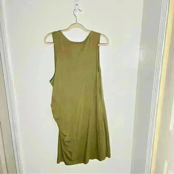 Athleta Della Dress Bodycon Breathable Cotton Shadow Olive Size 2X - Picture 6 of 6
